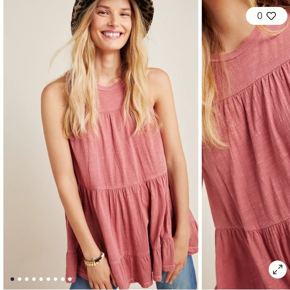 Anthropologie Tops - Anthropologie Tiered Babydoll tunic